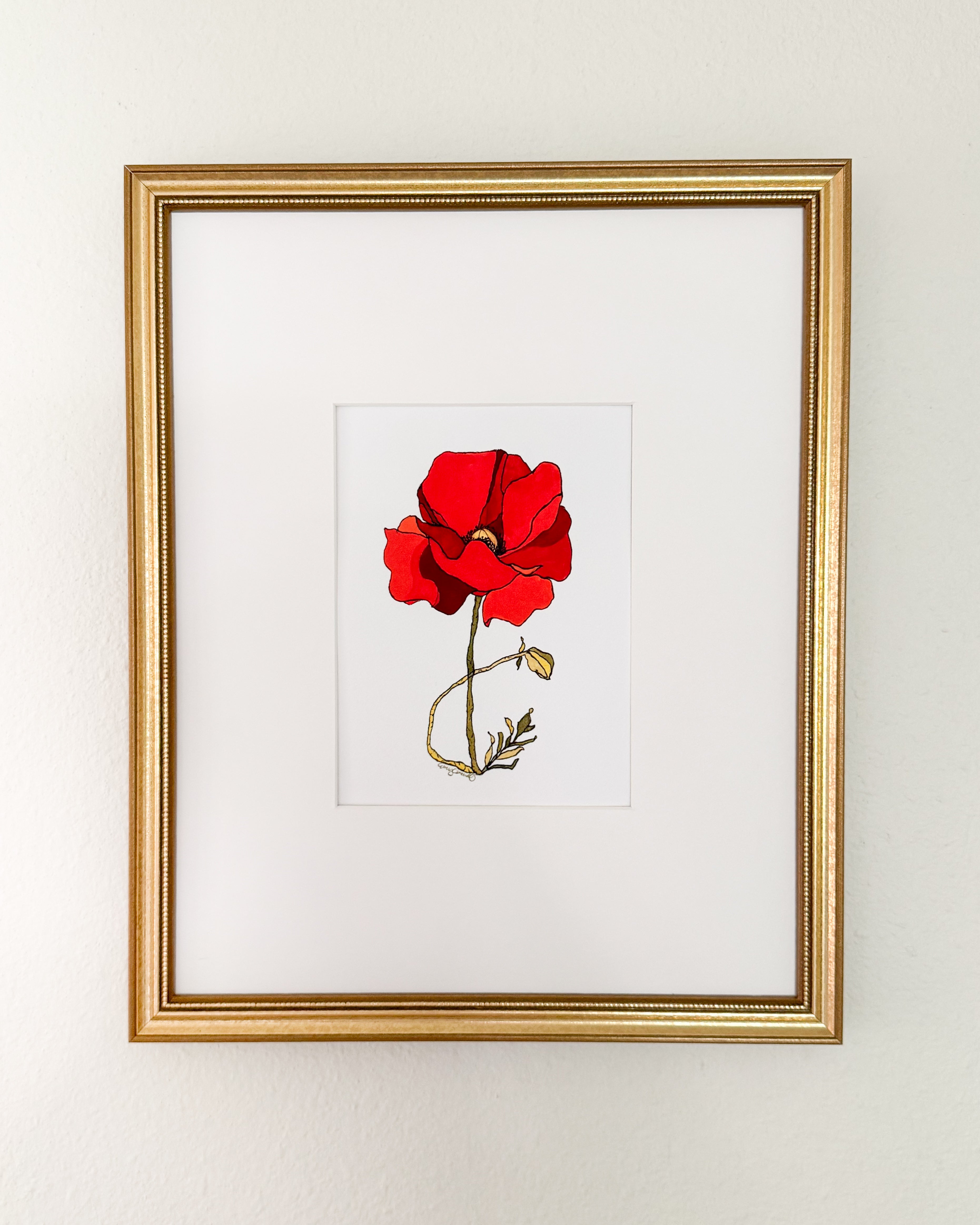 August Birth Flower Print