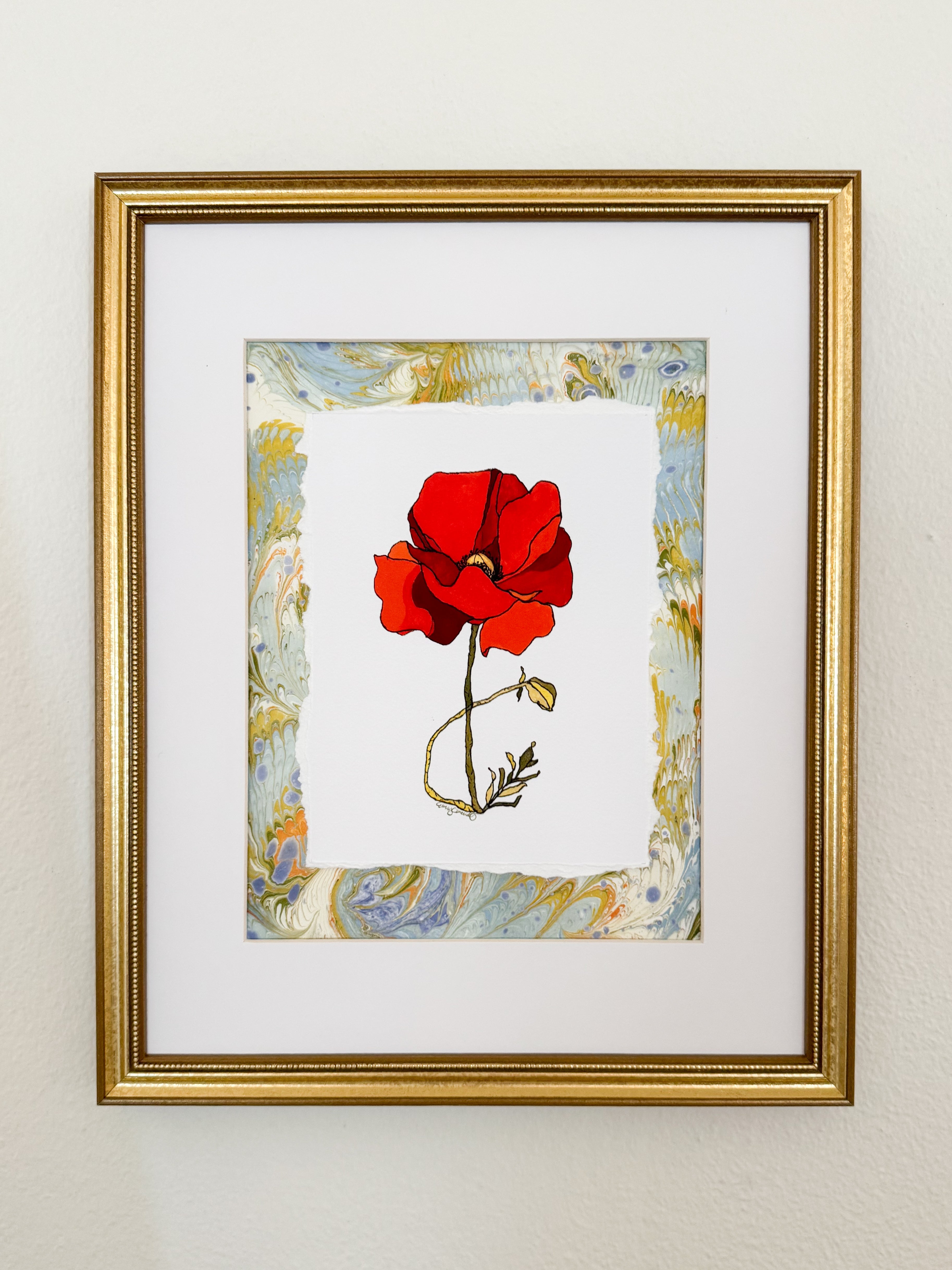 August Birth Flower Print