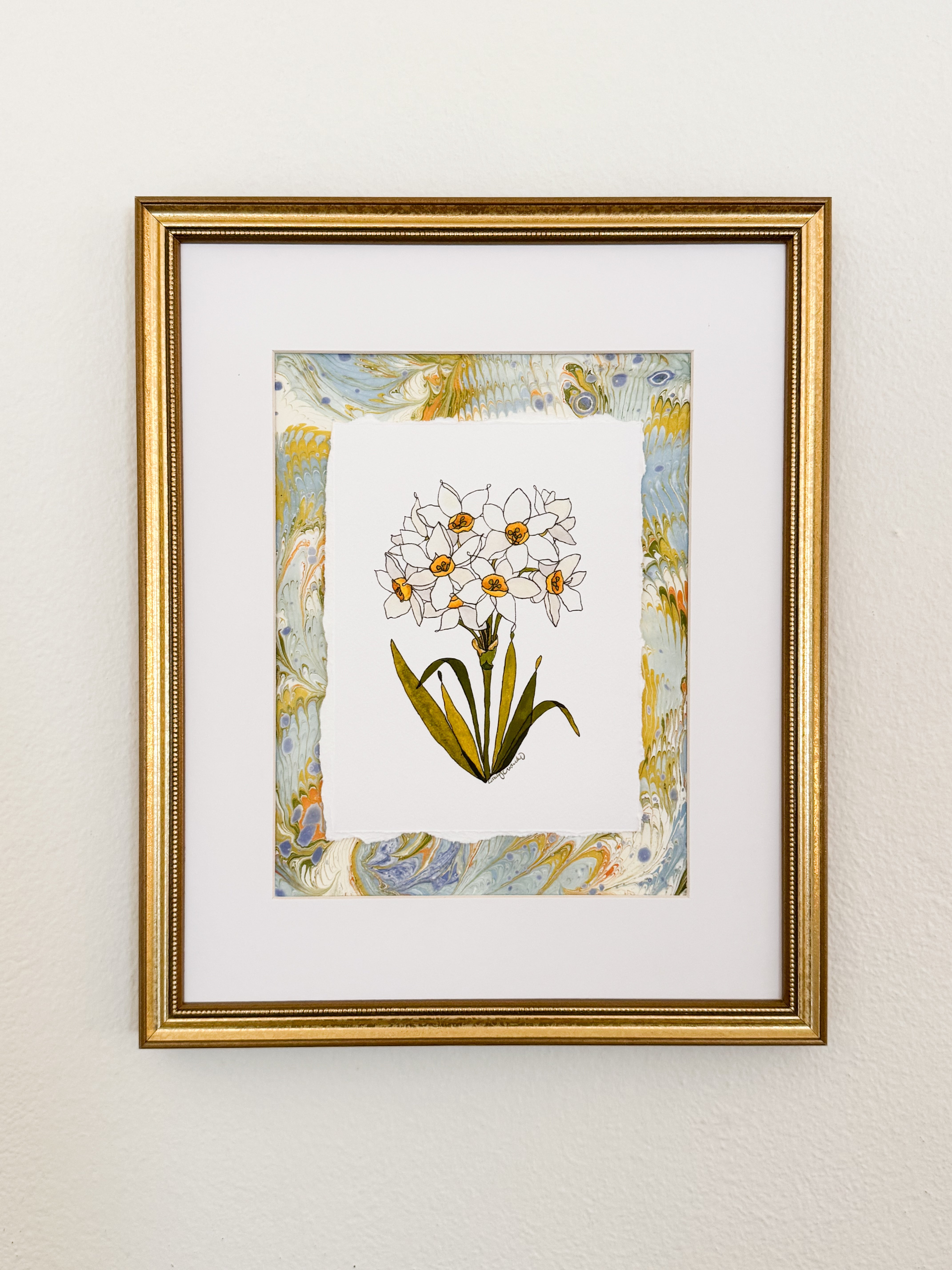 December Birth Flower Print