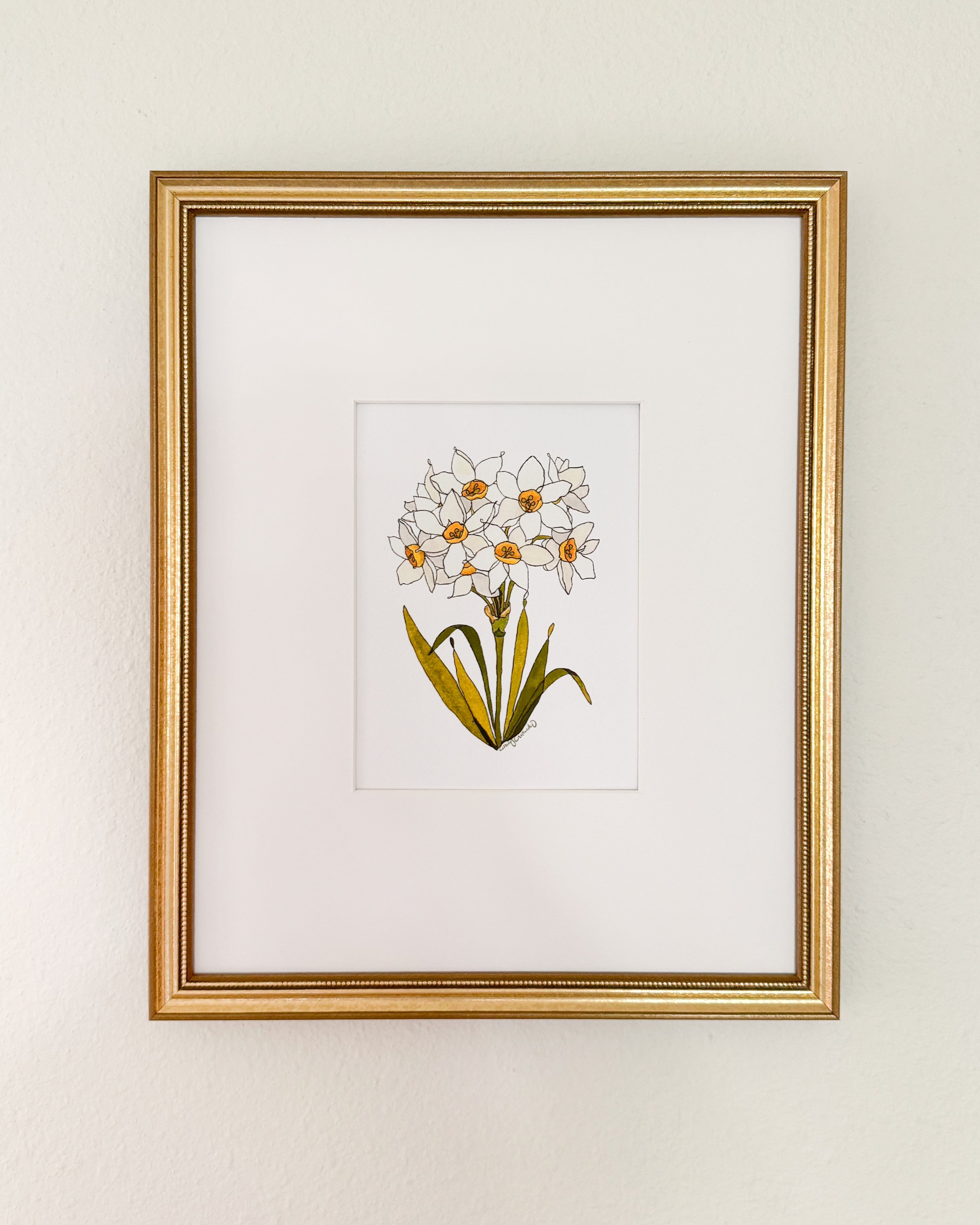 December Birth Flower Print