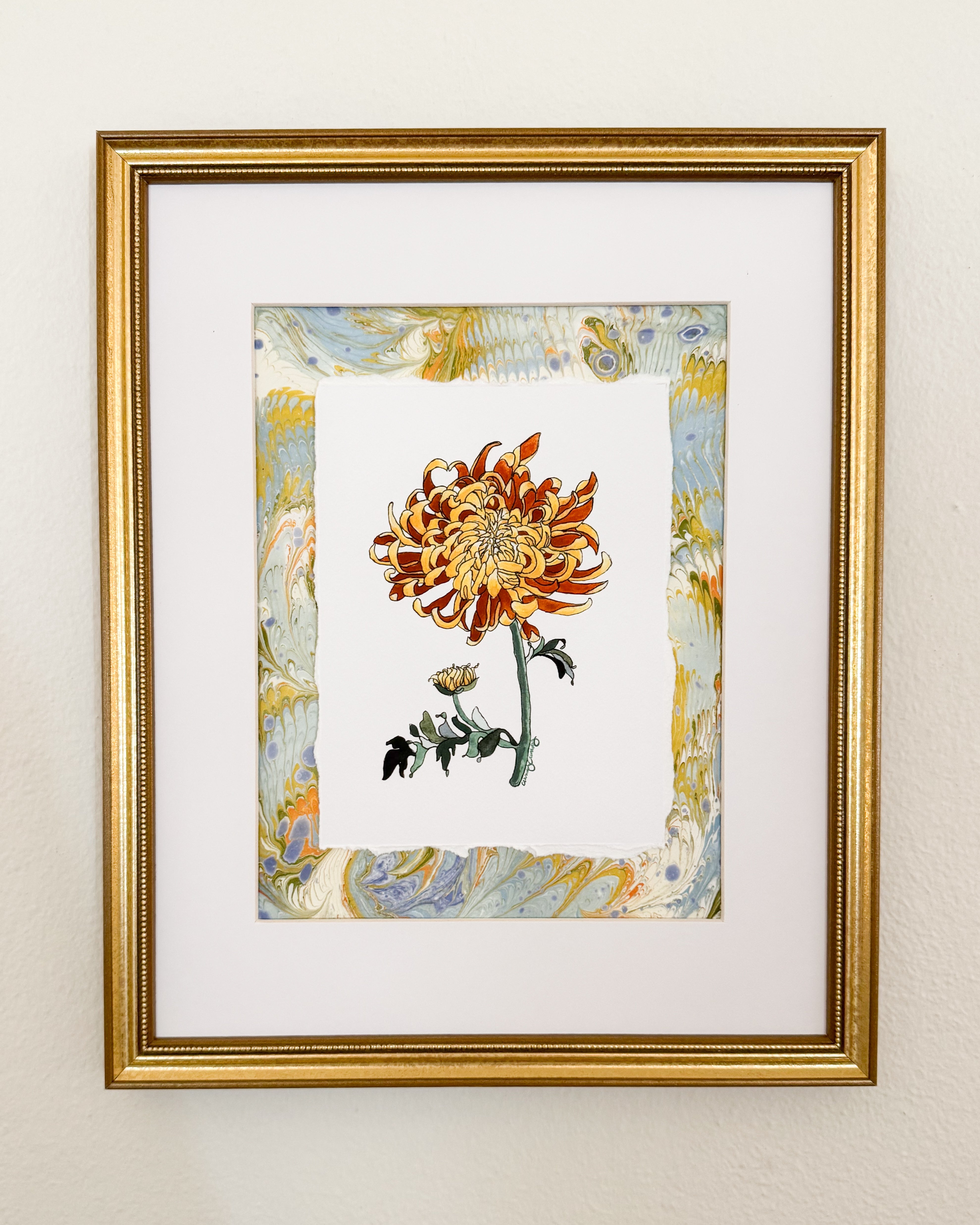 November Birth Flower Prints