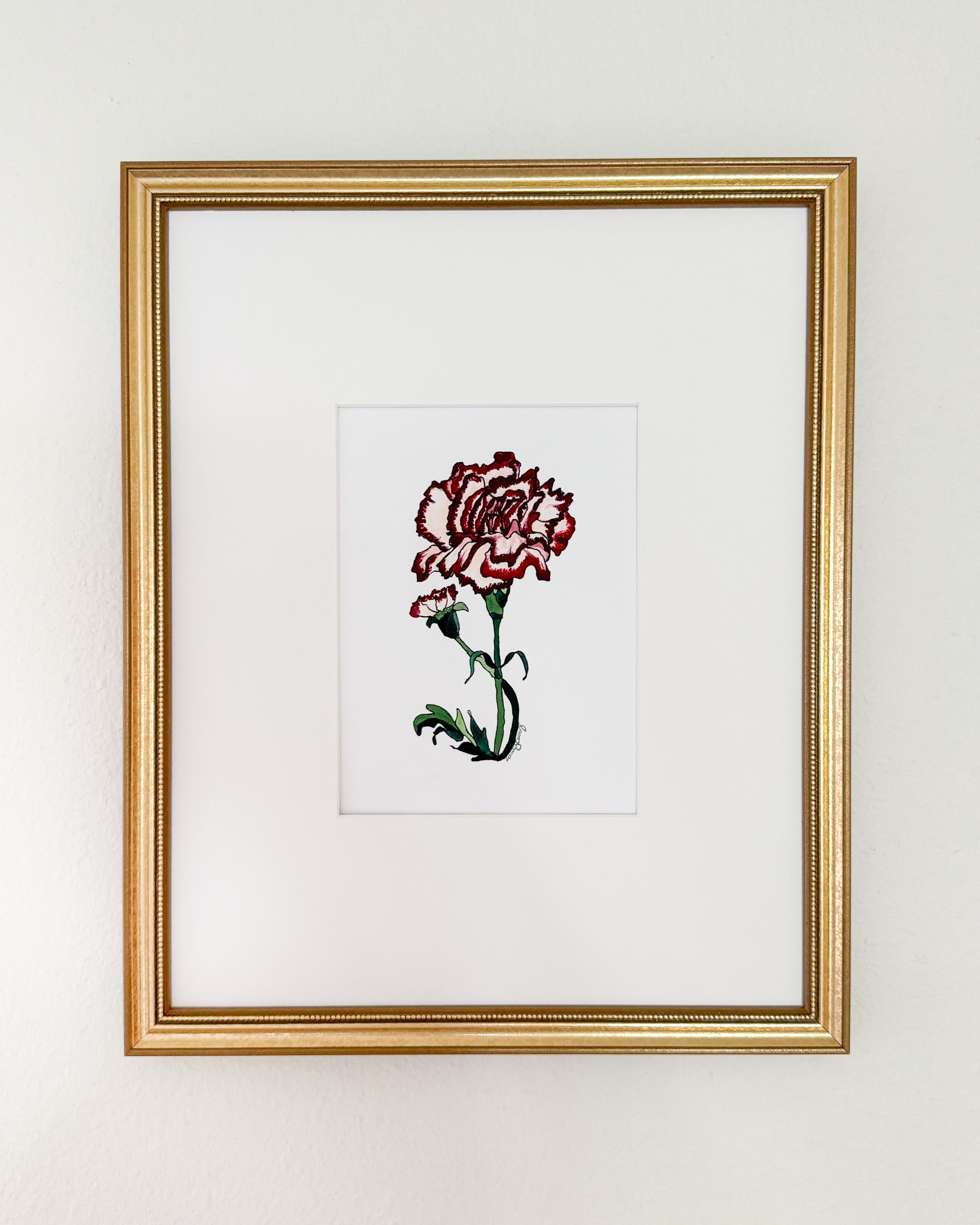 January Birth Flower Print