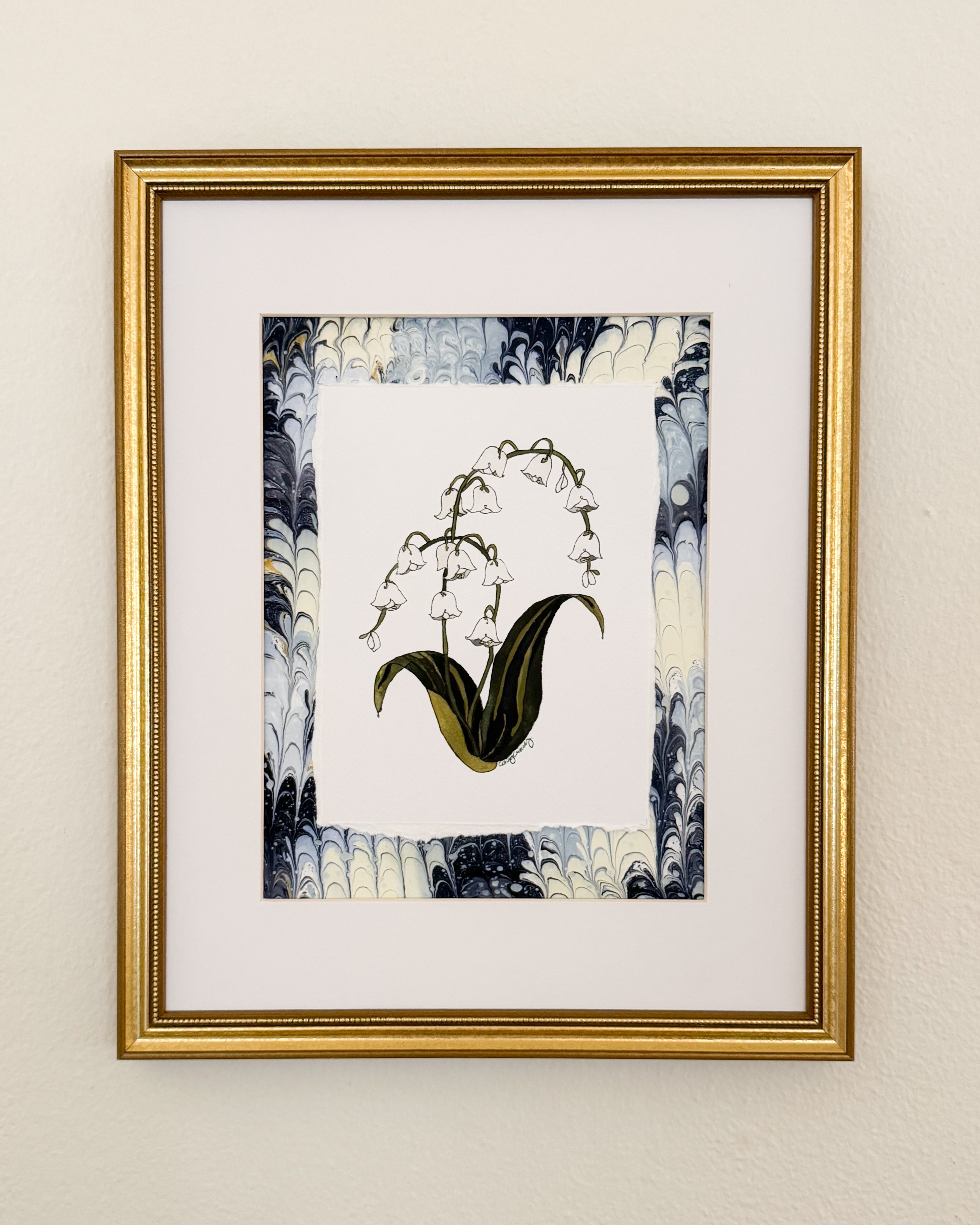 Lapis Water Marbled Print
